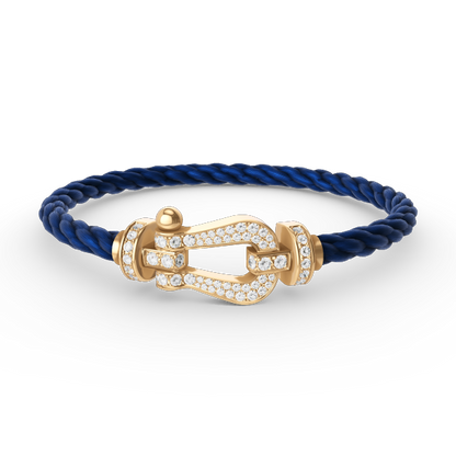 [Sophire Jewelry ]FORCE LARGE HORSESHOE FULL DIAMOND BRACELET GOLD