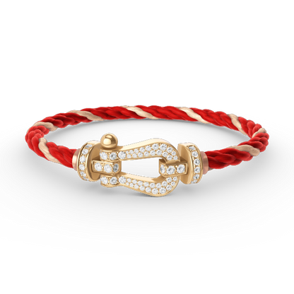 [Sophire Jewelry ]FORCE LARGE HORSESHOE FULL DIAMOND BRACELET GOLD