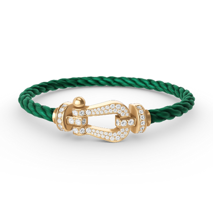 [Sophire Jewelry ]FORCE LARGE HORSESHOE FULL DIAMOND BRACELET GOLD