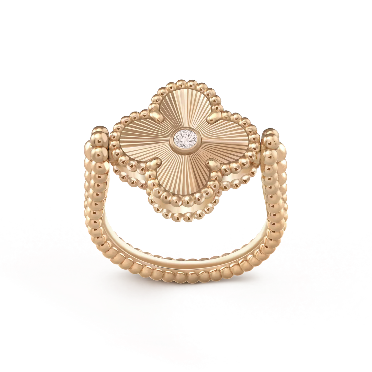 [Sophire Jewelry ]CLOVER RIVERSIBLE PINK GOLD RING