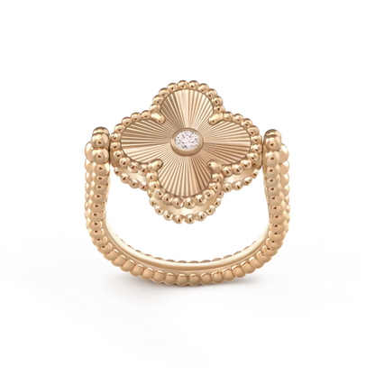 [Sophire Jewelry ]CLOVER RIVERSIBLE PINK GOLD RING