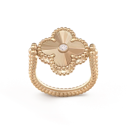 [Sophire Jewelry ]CLOVER RIVERSIBLE ROSE GOLD RING