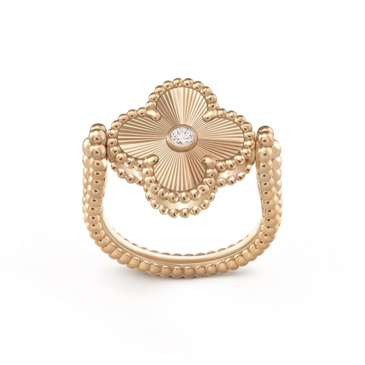 [Sophire Jewelry ]CLOVER RIVERSIBLE ROSE GOLD RING