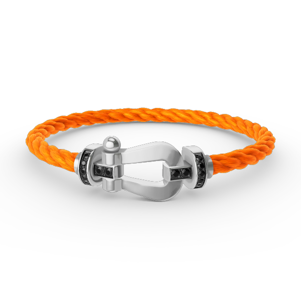 [Sophire Jewelry ]FORCE LARGE HORSESHOE BLACK DIAMOND BRACELET SILVER