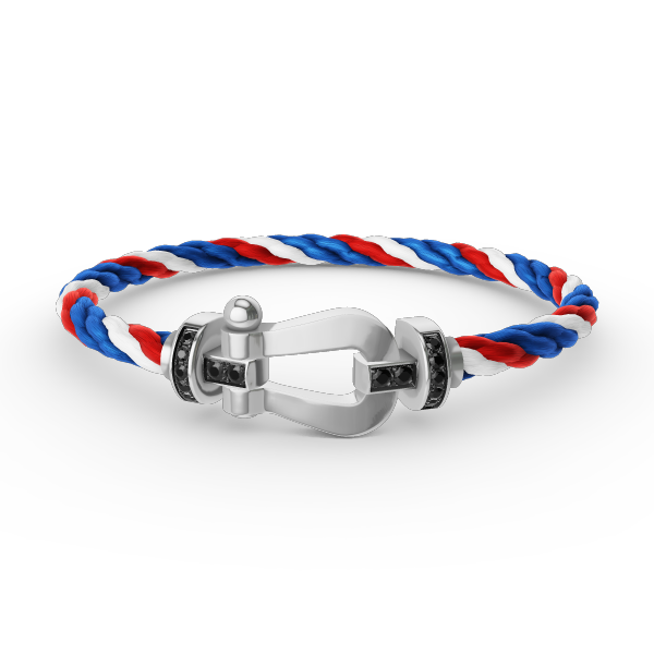 [Sophire Jewelry ]FORCE LARGE HORSESHOE BLACK DIAMOND BRACELET SILVER