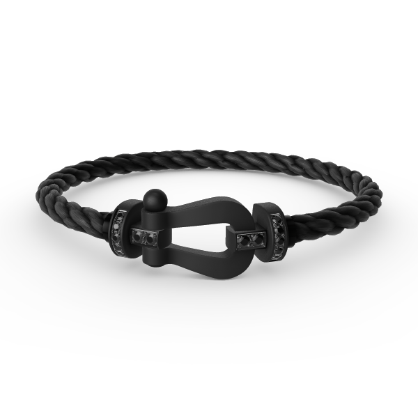 [Sophire Jewelry ]FORCE LARGE SERIES HORSESHOE BLACK SAMURAI BRACELET