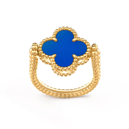 [Sophire Jewelry ]CLOVER RIVERSIBLE BLUE AGATE RING