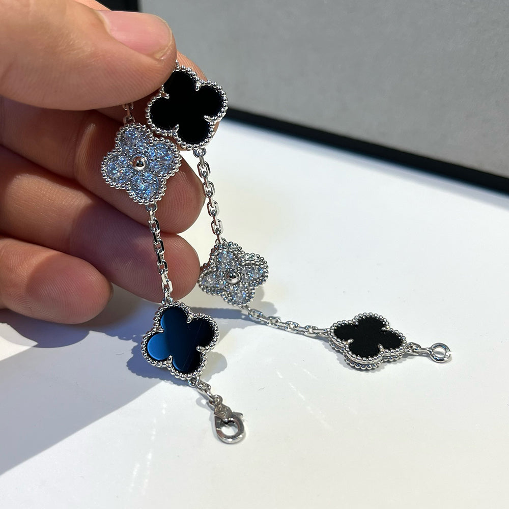 [Sophire Jewelry ] CLOVER 5 MOTIF ONYXS BRACELET COLLECTION