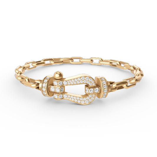 [Sophire]FORCE LARGE HORSESHOE CLASP METAL BRACELET