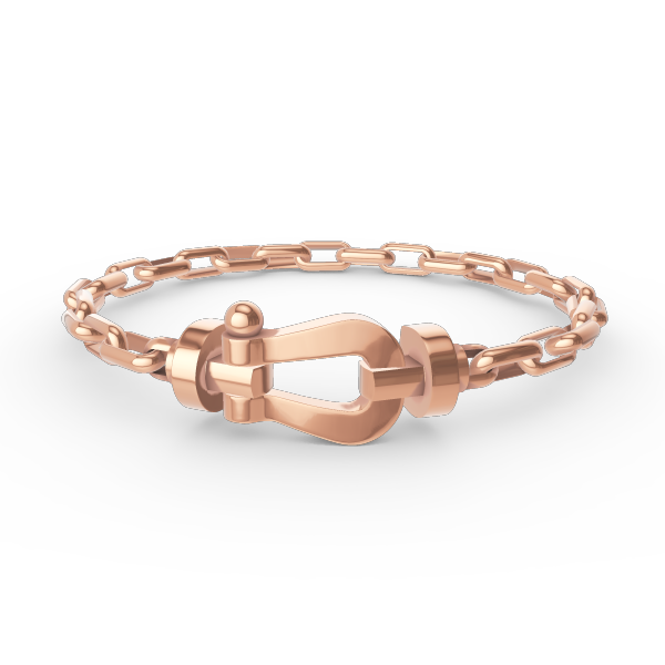 [Sophire Jewelry ]FORCE LARGE HORSESHOE CLASP  METAL BRACELET