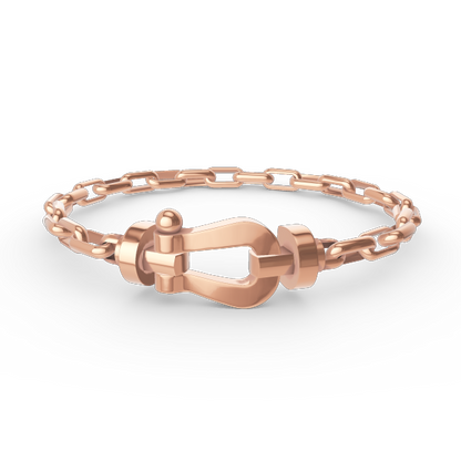 [Sophire Jewelry ]FORCE LARGE HORSESHOE CLASP  METAL BRACELET