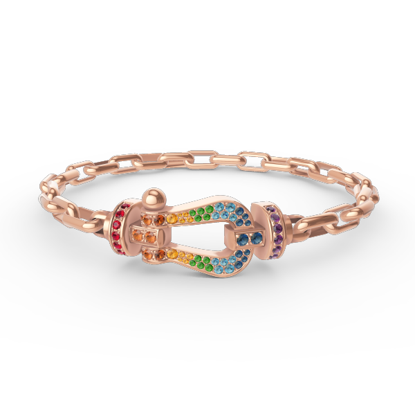 [Sophire Jewelry ]FORCE LARGE HORSESHOE CLASP  METAL BRACELET