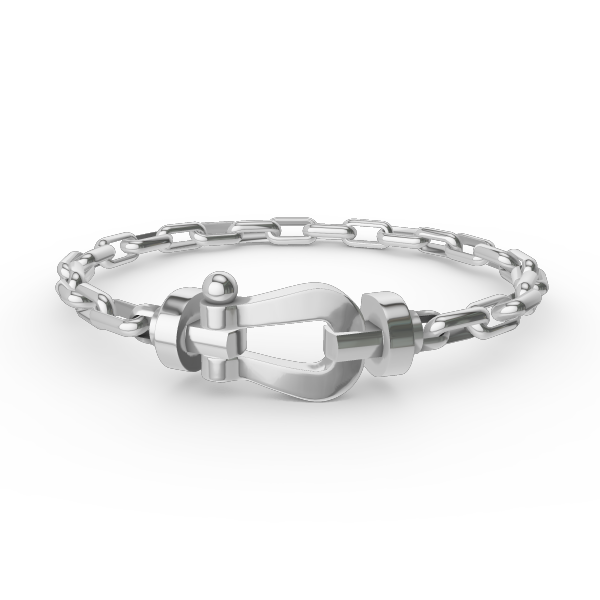 [Sophire Jewelry ]FORCE LARGE HORSESHOE CLASP  METAL BRACELET