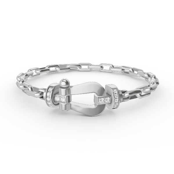 [Sophire Jewelry ]FORCE LARGE HORSESHOE CLASP  METAL BRACELET