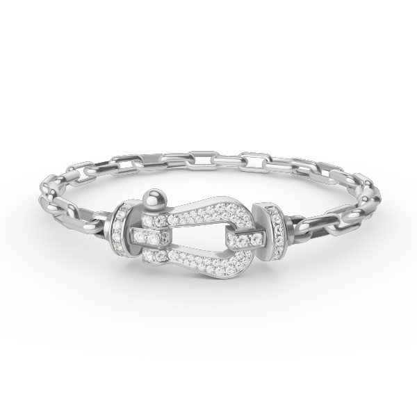 [Sophire Jewelry ]FORCE LARGE HORSESHOE CLASP  METAL BRACELET