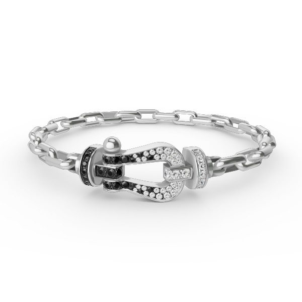 [Sophire Jewelry ]FORCE LARGE HORSESHOE CLASP  METAL BRACELET