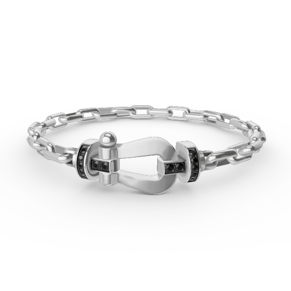 [Sophire Jewelry ]FORCE LARGE HORSESHOE CLASP  METAL BRACELET