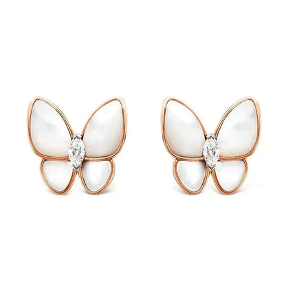 [Sophire Jewelry ]BUTTERFLY MOP DIAMOND EARRINGS