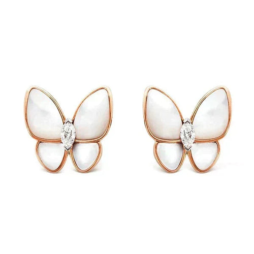 [Sophire Jewelry ]BUTTERFLY MOP DIAMOND EARRINGS