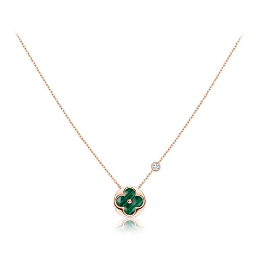 [Sophire]SUN PEDANT ROSE GOLD 1 DIAMOND NECKLACE