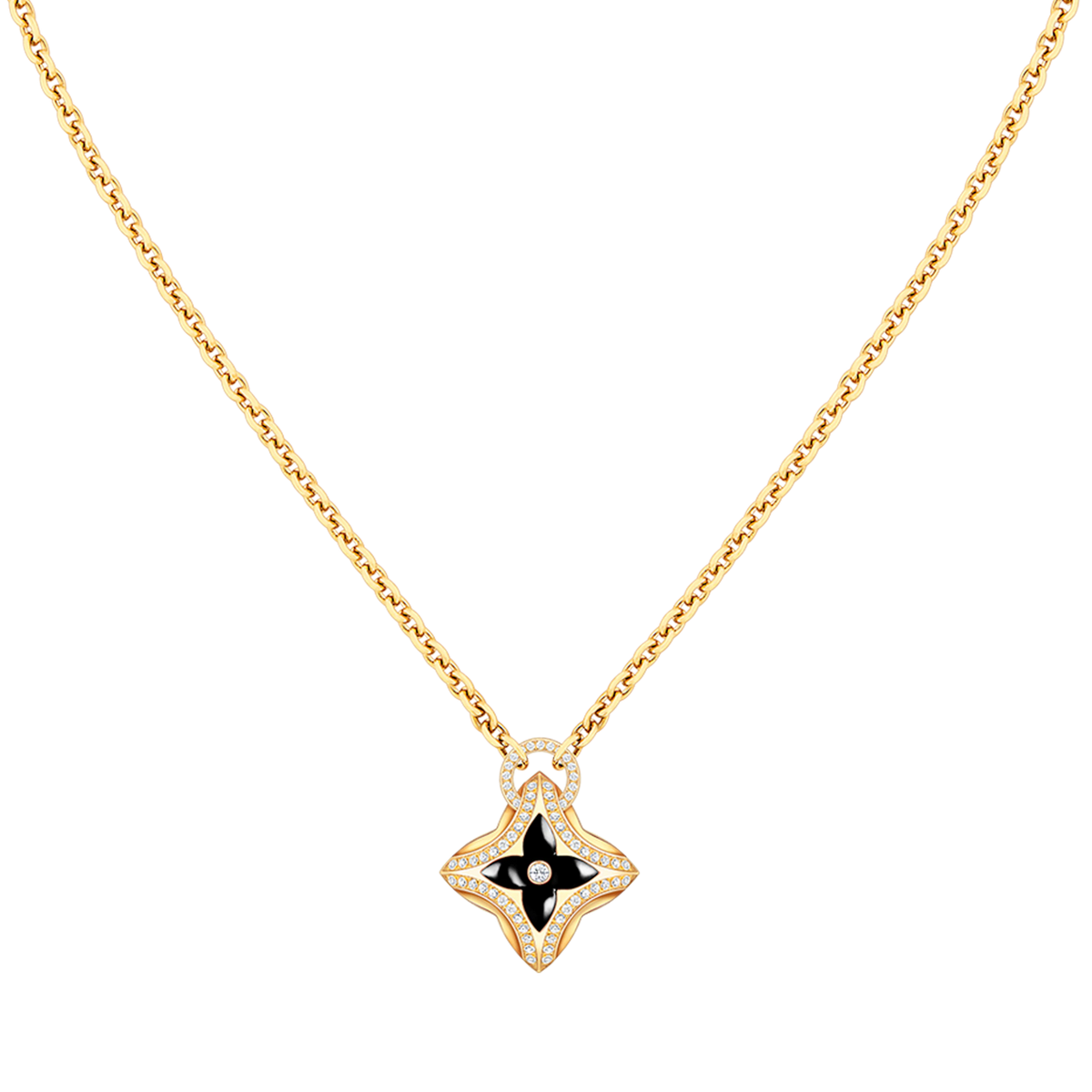 [Sophire Jewelry ]STAR PEDANT PINK GOLD DIAMOND NECKLACE