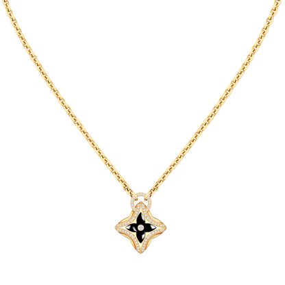 [Sophire Jewelry ]STAR PEDANT PINK GOLD DIAMOND NECKLACE