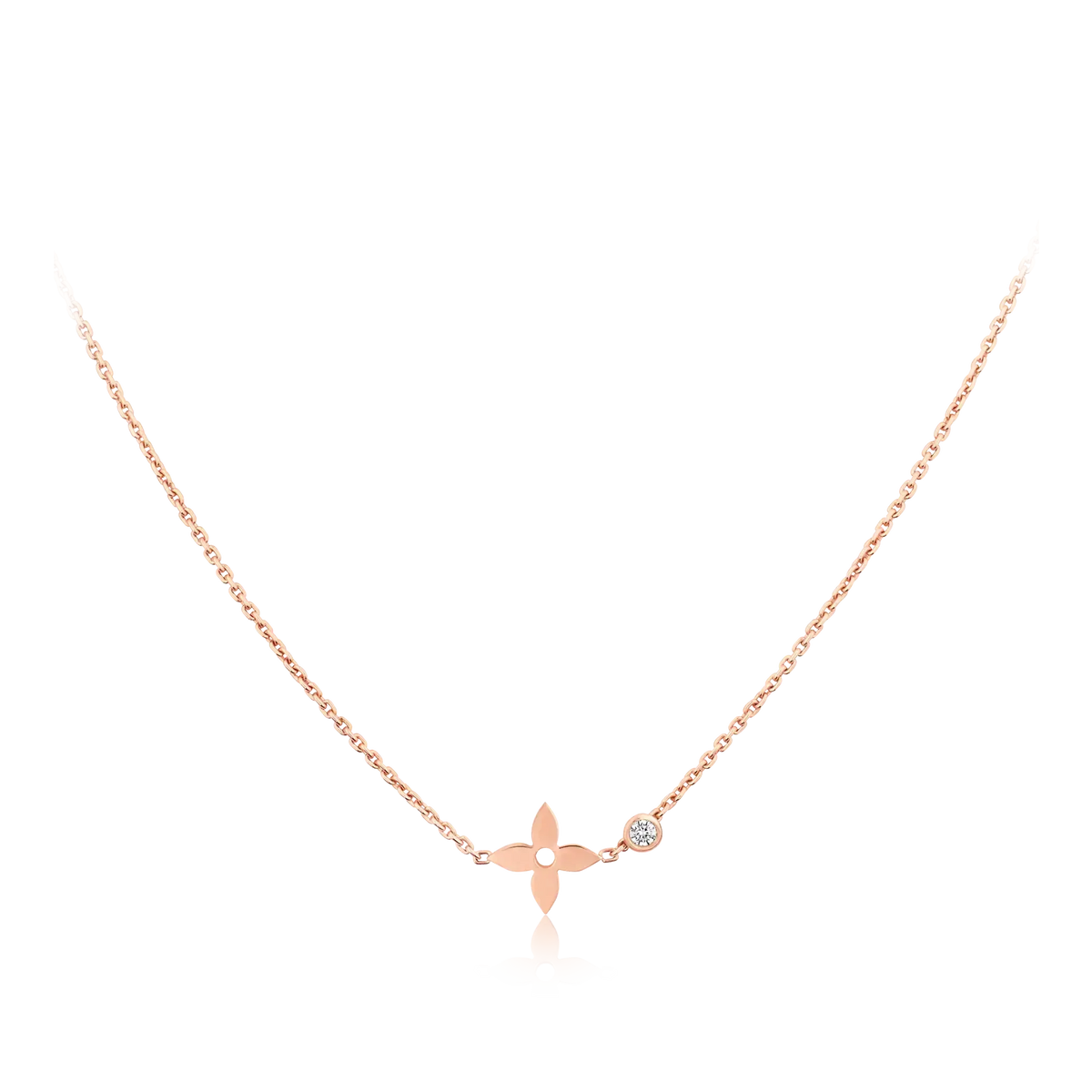 [Sophire Jewelry ]BLOSSOM PENDANT PINK GOLD AND DIAMOND