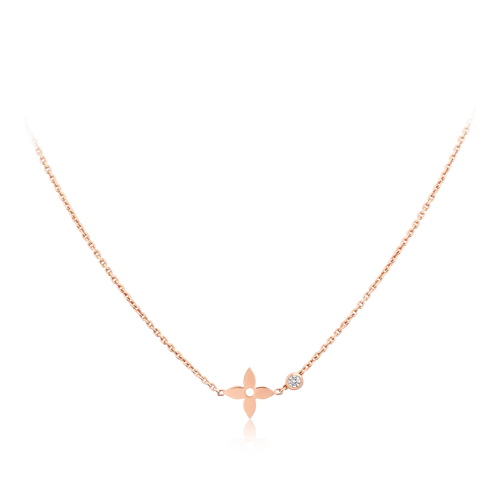 [Sophire Jewelry ]BLOSSOM PENDANT PINK GOLD AND DIAMOND