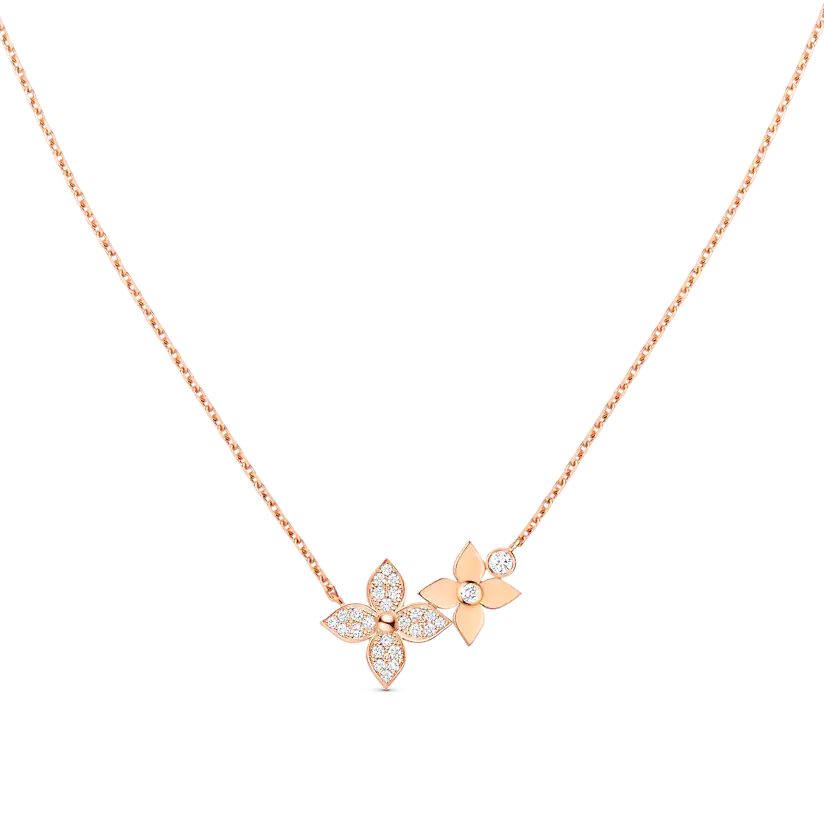 [Sophire Jewelry ]STAR BLOSSOM NECKLACE PINK GOLD DIAMONDS