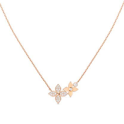 [Sophire Jewelry ]STAR BLOSSOM NECKLACE PINK GOLD DIAMONDS