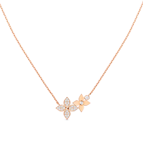 [Sophire Jewelry ]STAR BLOSSOM NECKLACE PINK GOLD DIAMONDS