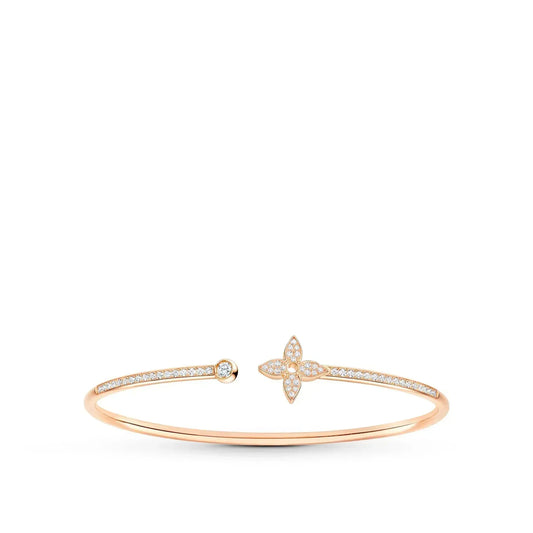 [Sophire]IDYLLE ROSE GOLD OPEN BRACELET DIAMOND PAVED