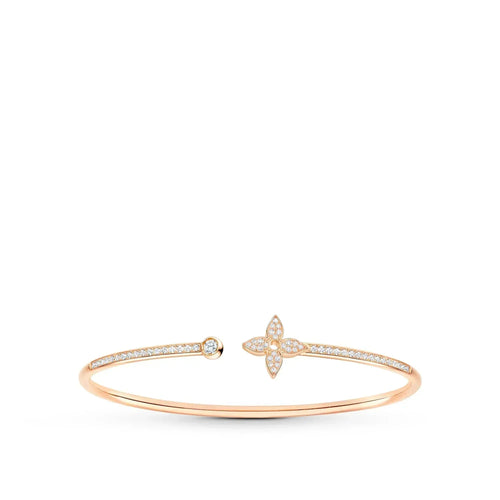 [Sophire Jewelry ]IDYLLE PINK GOLD OPEN BRACELET DIAMOND PAVED