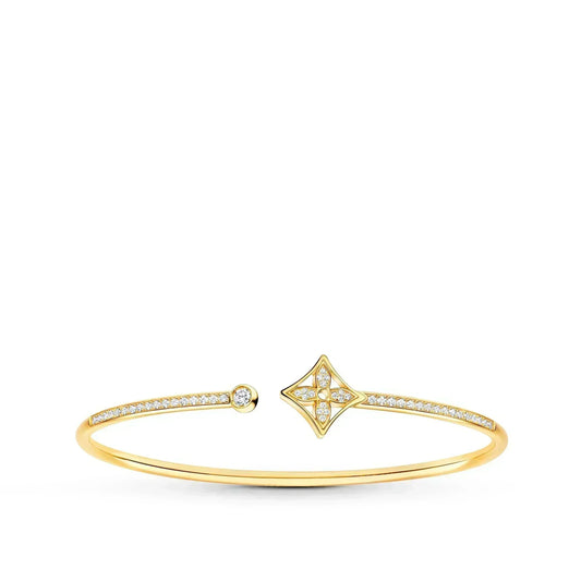[Sophire]IDYLLE GOLD OPEN BRACELET DIAMOND PAVED