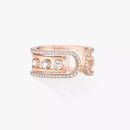 [Sophire]OPEN MOVE 10-DIAMOND PAVÉ RING