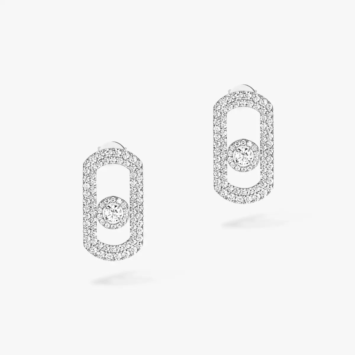 [Sophire Jewelry]So Move Pave_-Set Diamond Earrings in Silver