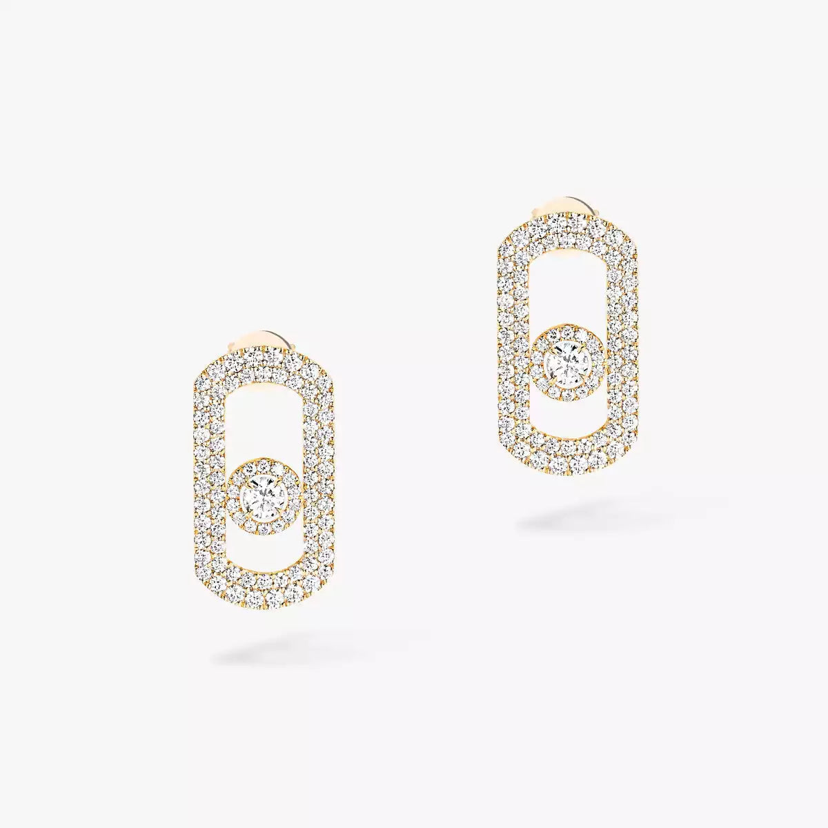 [Sophire Jewelry]So Move Pave_-Set Diamond Earrings in Silver