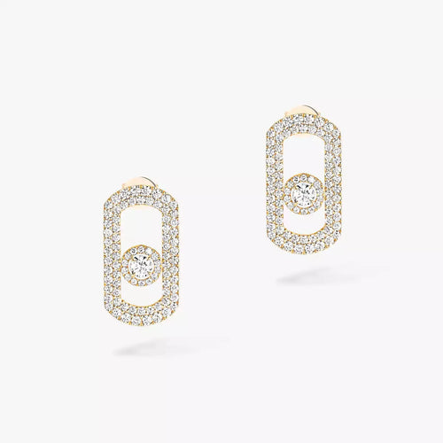 [Sophire Jewelry]So Move Pave_-Set Diamond Earrings in Silver