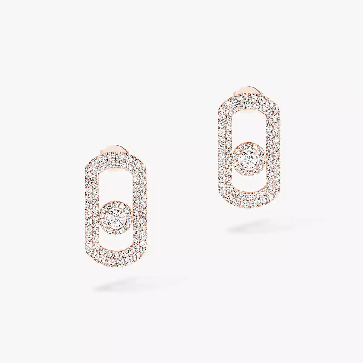 [Sophire Jewelry]So Move Pave_-Set Diamond Earrings in Silver