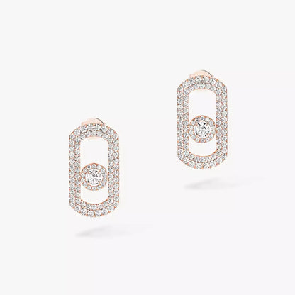 [Sophire Jewelry]So Move Pave_-Set Diamond Earrings in Silver