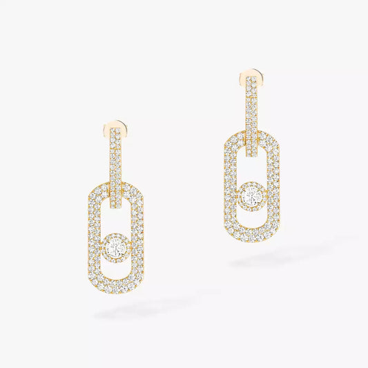 [Sophire]SO MOVE XL FULL-PAVÉ DIAMOND PENDANT EARRINGS