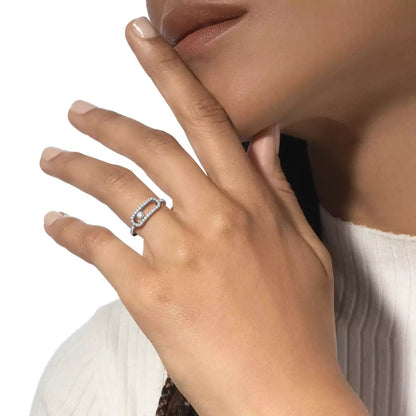 [Sophire Jewelry]Move Uno Diamond Ring in Gold