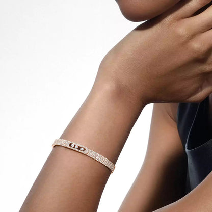 [Sophire Jewelry]Move Noa Full Pavé Diamond Bangle Bracelet