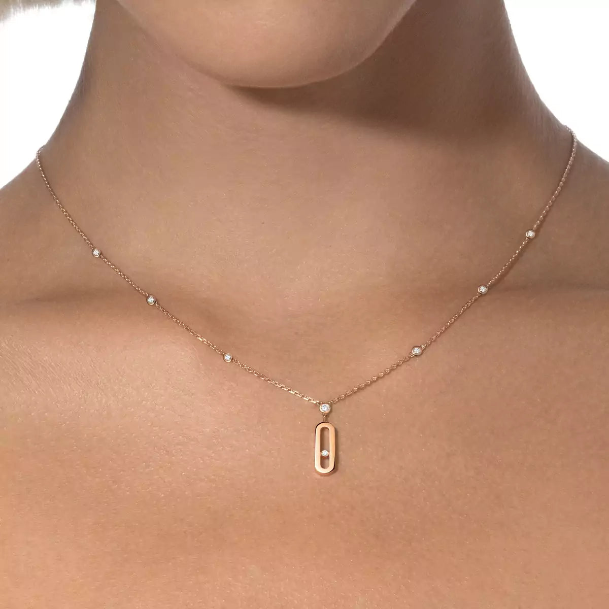 [Sophire Jewelry] Move Uno Gold Diamond Long Necklace