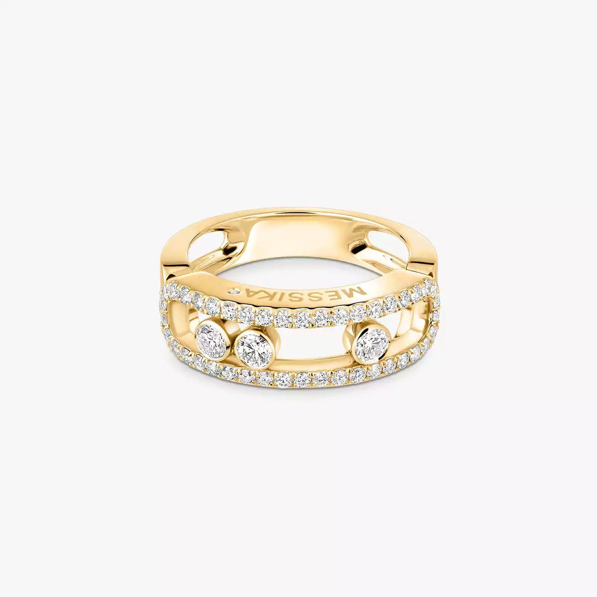 [Sophire Jewelry] Move Gold Diamond Pave_ Ring