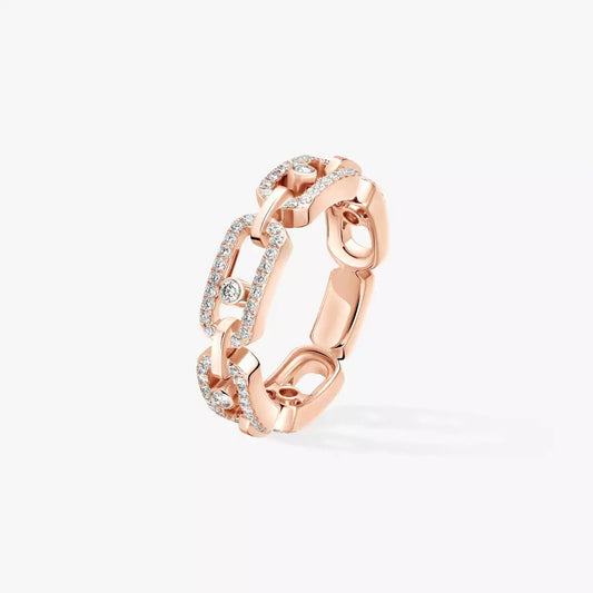 [Sophire]MOVE LINK PAVÉ DIAMOND RING