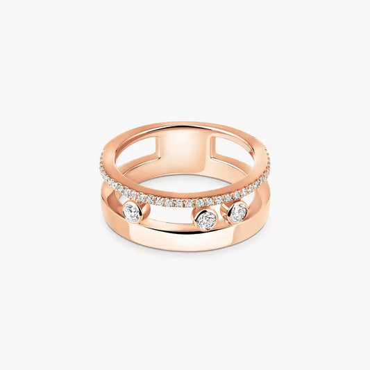 [Sophire]MOVE NOA PAVÉ DIAMOND INTERLOCKING RING