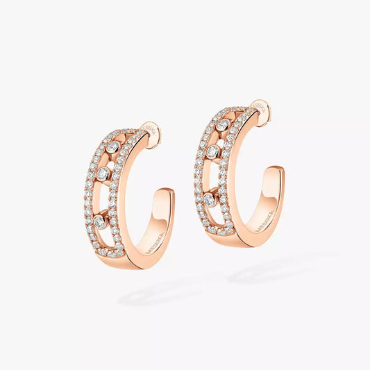 [Sophire]MOVE PAVÉ DIAMOND HOOP EARRINGS