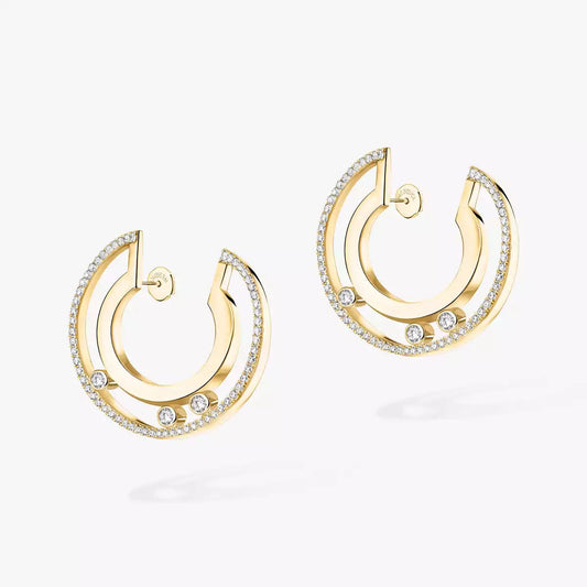 [Sophire]MOVE ROMANE SMALL DIAMOND HOOP EARRINGS