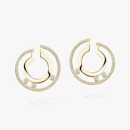 [Sophire Jewelry] Move Romane Small Diamond Hoop Earrings